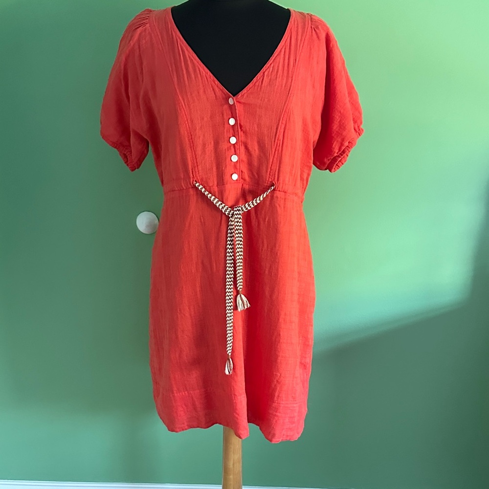 J. Crew Cotton Draw Waist Dress